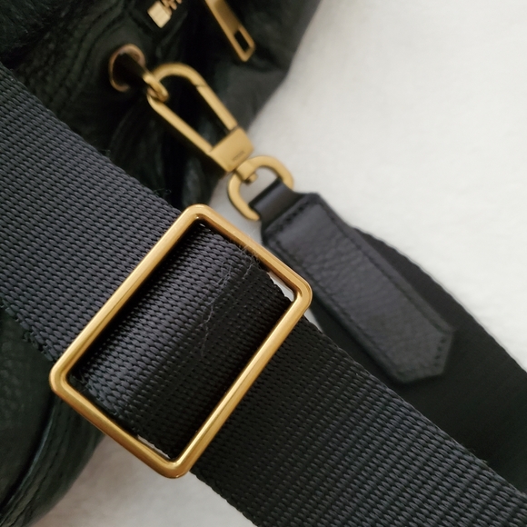 Fossil Maya Hobo Satchel Purse Bag Tote Black Genuine Leather Key Attached - Picture 10 of 11